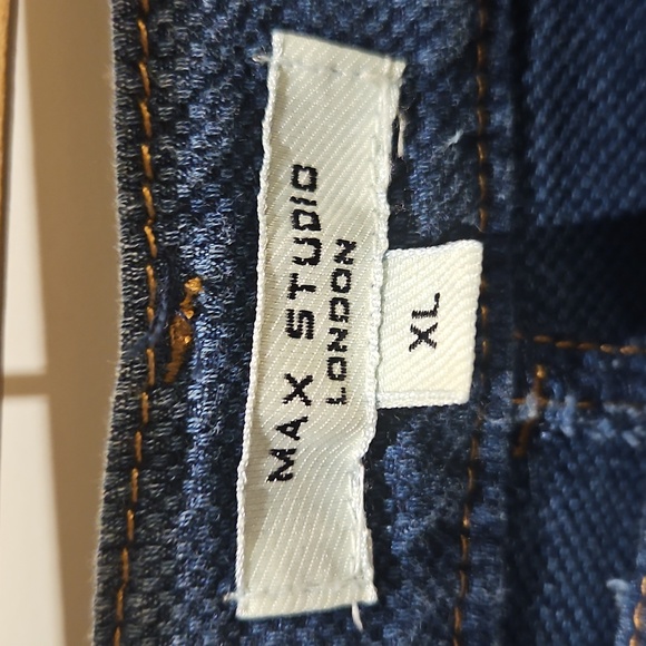 Wide-Leg Piqué Denim Pants - XL - Picture 4 of 6